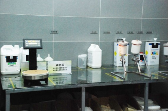 水性涂料调漆房