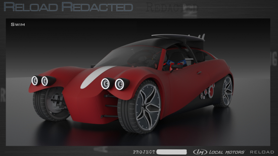 美国洛克3D打印汽车 车身80%由塑料构成