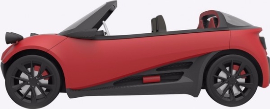 美国洛克3D打印汽车 车身80%由塑料构成