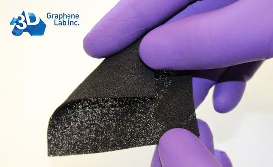 Graphene 3D Lab制石墨烯柔性泡沫材料