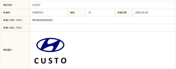 北京现代首款国产MPV曝光：商标名称&rdquo;CUSTO