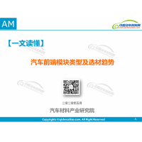 【一文读懂】：汽车前端模块类型及选材趋势