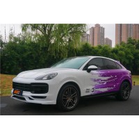 保时捷全车改色白紫渐变TeckWrap汽车改色膜汇格