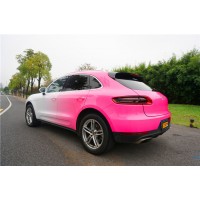 保时捷全车改色粉白渐变TeckWrap汽车改色膜汇格车研