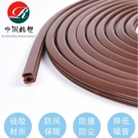 防盗门防撞隔音自粘硅胶密封条现货
