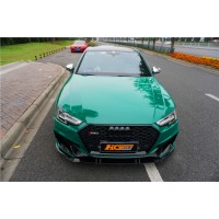 奥迪全车改色高亮森林绿TeckWrap车身改色膜长沙汇格车研