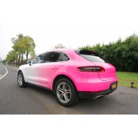 保时捷全车改色粉白渐变彩绘TeckWrap车身改色膜长沙贴膜