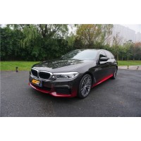 宝马五系全车改色黑红渐变彩绘膜TeckWrap车身膜长沙贴膜