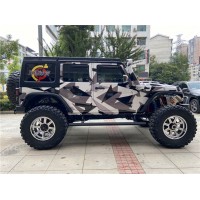 牧马人全车改色迷彩定制彩绘车身膜TeckWrap车膜长沙贴膜