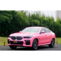宝马全车改色梦幻糖果粉TeckWrap车身膜长沙汽车改色贴膜