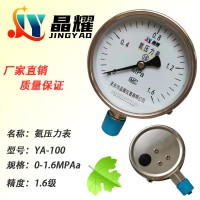 YH-40B不锈钢氢气压力表