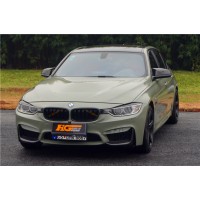 宝马三系全车改色钢琴卡其绿车身膜长沙汽车改色贴膜汇格车研