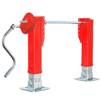 半挂车双速升降一带二手摇联动支腿